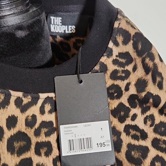 THE KOOPLES Leopard Print Fleece Sweatshirt, Size 1 - Picture 12 of 13